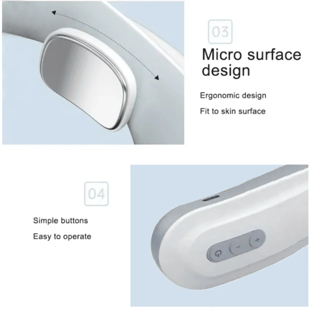 Four heads Adjustable USB Charging Neck Massager Heating Function Breathing Light For Neck Pain Relief And Relaxation S7217c18a015d474d994b58f43787b054V Red, White and Blue Products Store