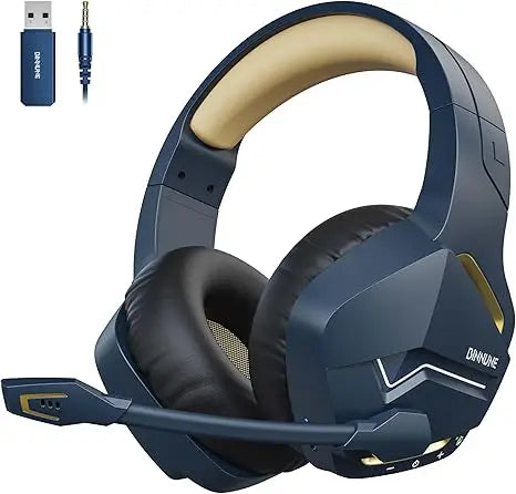 BINNUNE BW01 Wireless Gaming Headset with Mic for PC PS4 PS5 2.4G Bluetooth USB Gamer Headphones with Mic for Laptop Computer Gold S725791408ab044ceabd1a85a2d240aadW Amrit Store
