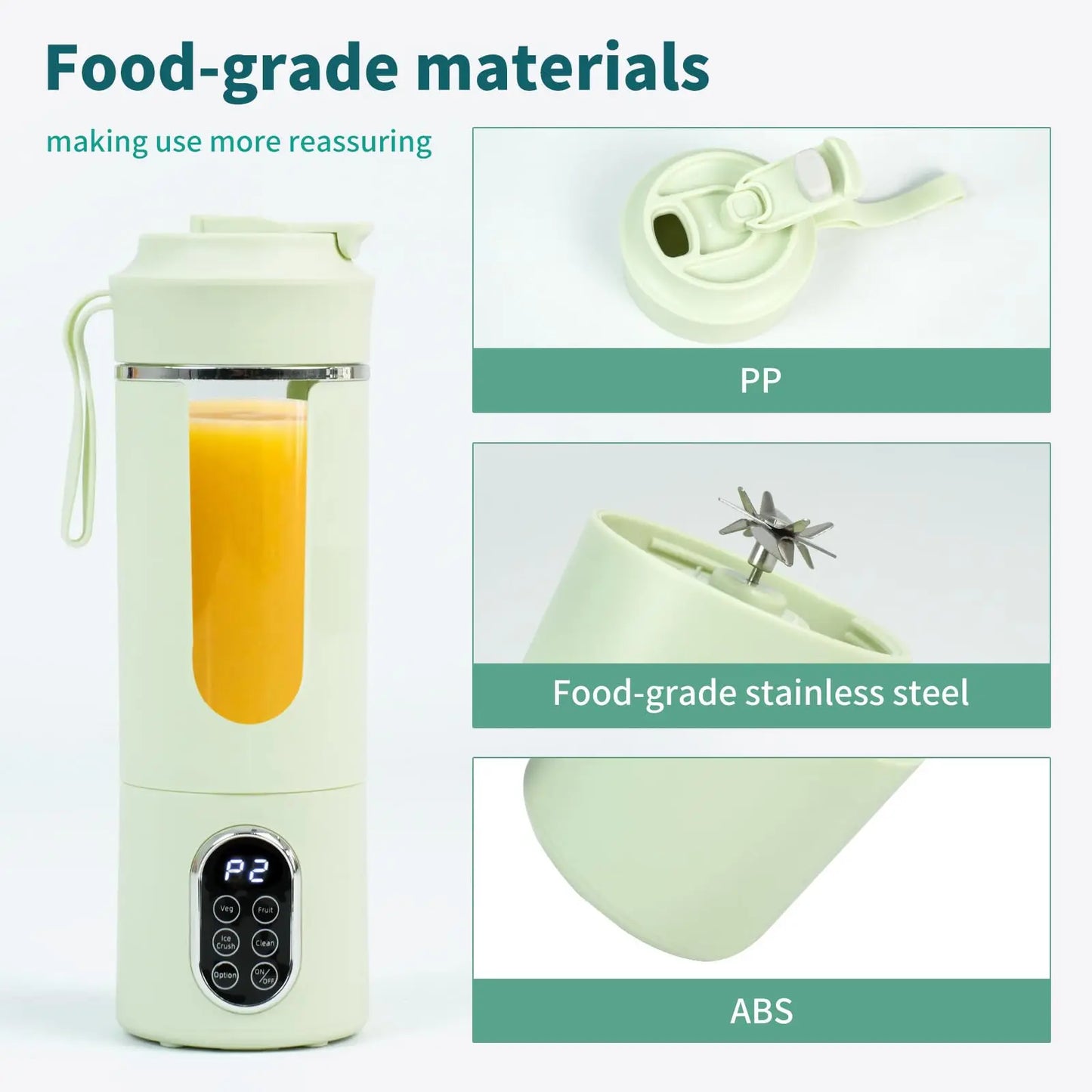 530ML Portable Blender,Mini Portable Electric USB Juicer,Small Personal Blender for Shakes and Smoothies,With Automatic Cleaning S768bdcfed19a4f11b8a0f57eeceb4628o Amrit Store