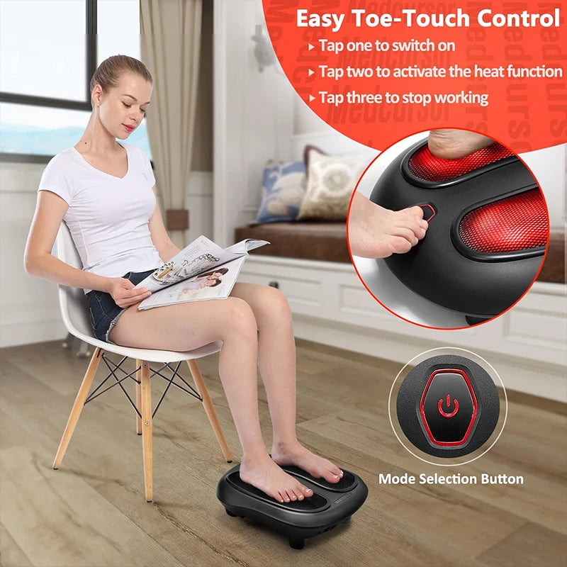 Nekteck Electric Foot Massager with Heat Compress Deep Kneading Shiatsu Massage Heel Sole Point Relieve Muscle Tiredness S798396ca89e447b3a575e57da4d73754n Red, White and Blue Products Store