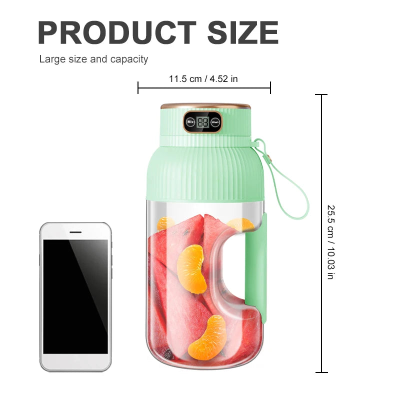 1000ML Portable Juicer Blender Fruit Juicer USB Charging Lemon Orange Fruit Juicing Cup Smoothie Blender Machine Kitchen Tools S79c5a056cb0e48f58528e57ce348ff66U Amrit Store