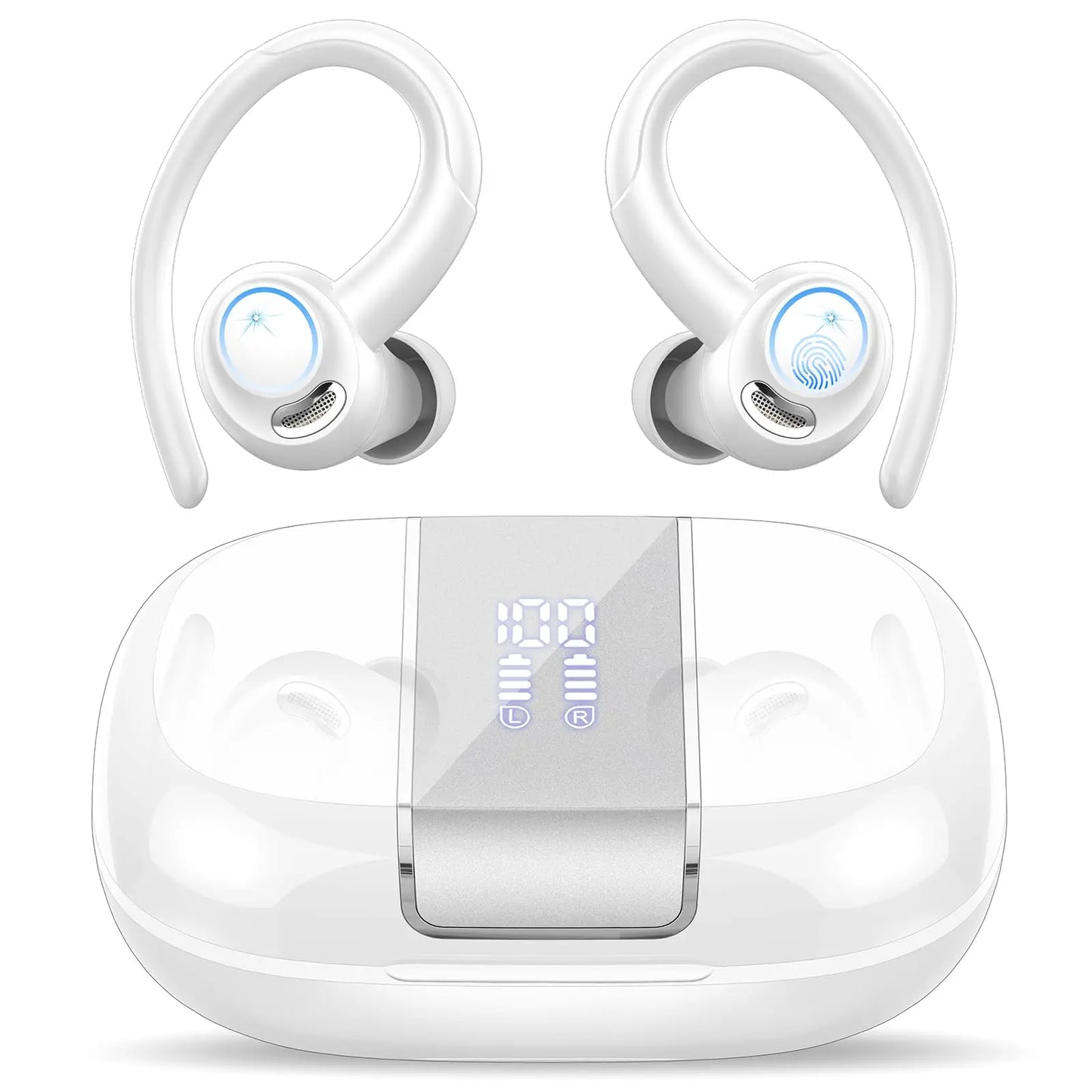 Headphones Wireless Earbuds Sport , 48H Wireless Earphones with HD Mic, IP7 Waterproof Earbud for Sports/Running/Workout. White United States S7a6670f0ce3c49ce84f46235b42105b4L Amrit Store