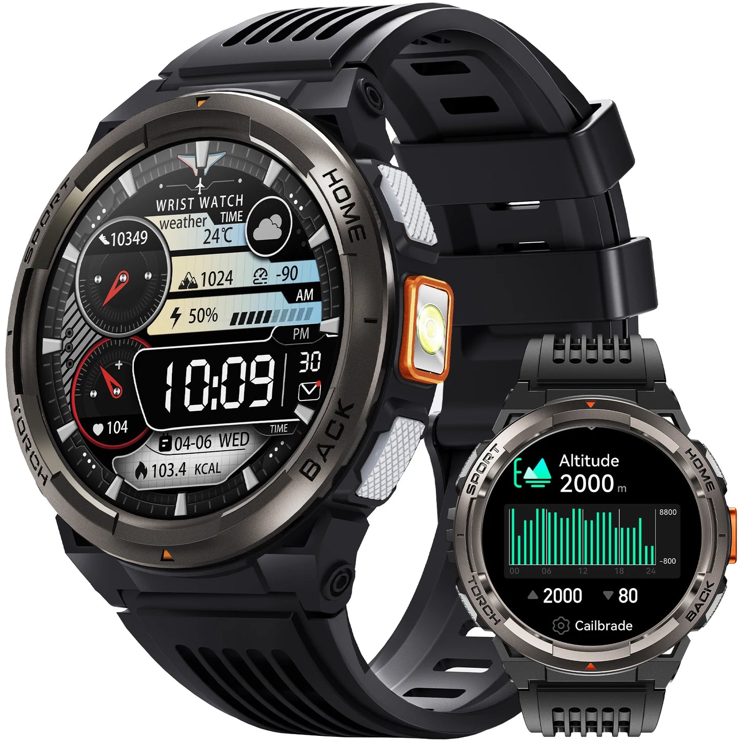 EIGIIS 1.45 Inch Smart Watch KE5 3ATM Waterproof Original Design Sports Watch With Compass And Altitude Barometer LED Flashlight KE5-BK United States S7c9ca8f8a4104ca494f0d2d7e22798c8o Red, White and Blue Products Store