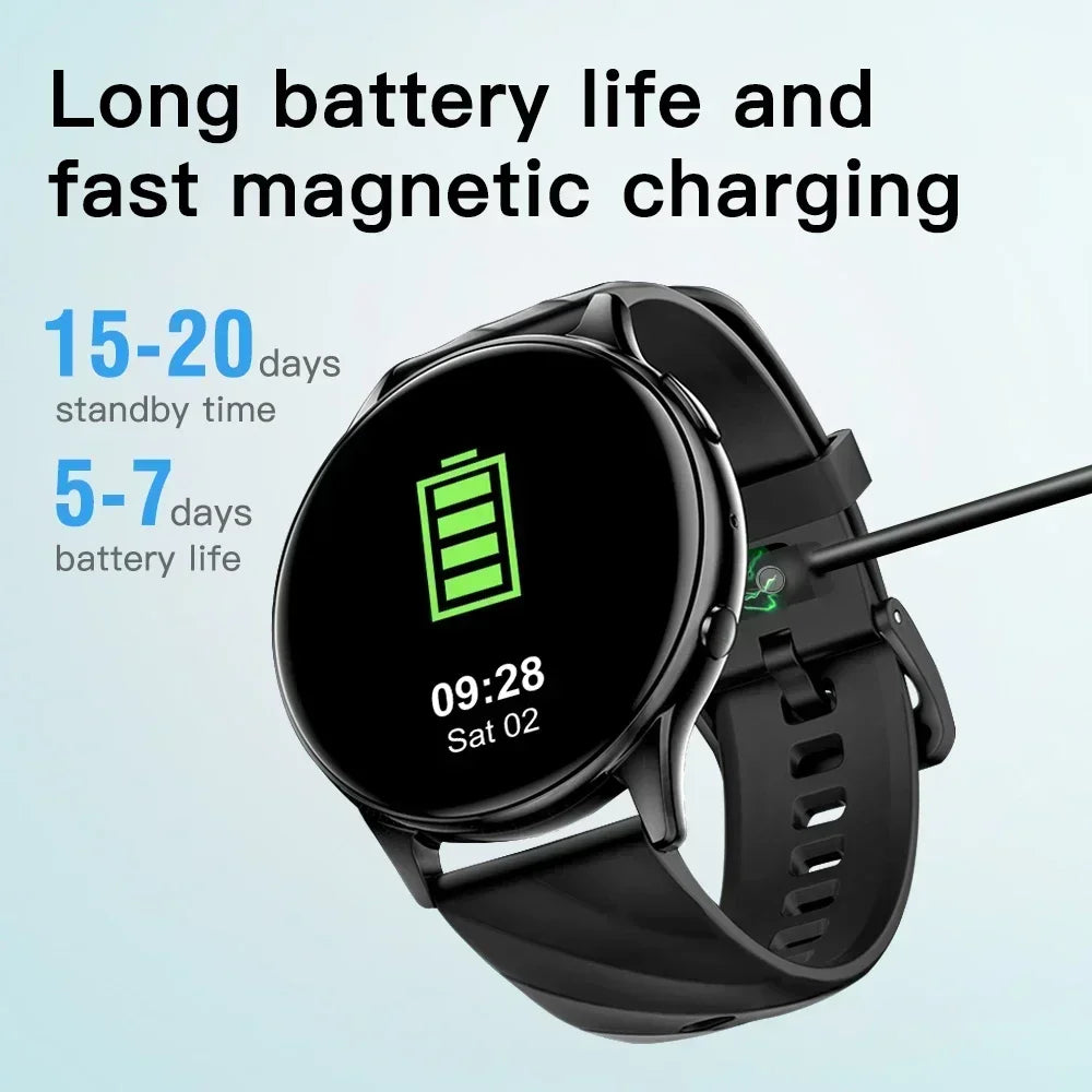 KUMI GW5 Smart Watch 1.39" HD Display Fitness Tracker IP68 Waterproof Heart Rate SpO2 Monitor 100+ Sports Modes S7fe9b949ce93458a95f5dd9086d25064a Red, White and Blue Products Store