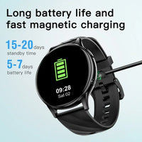 KUMI GW5 Smart Watch 1.39" HD Display Fitness Tracker IP68 Waterproof Heart Rate SpO2 Monitor 100+ Sports Modes S7fe9b949ce93458a95f5dd9086d25064a Red, White and Blue Products Store