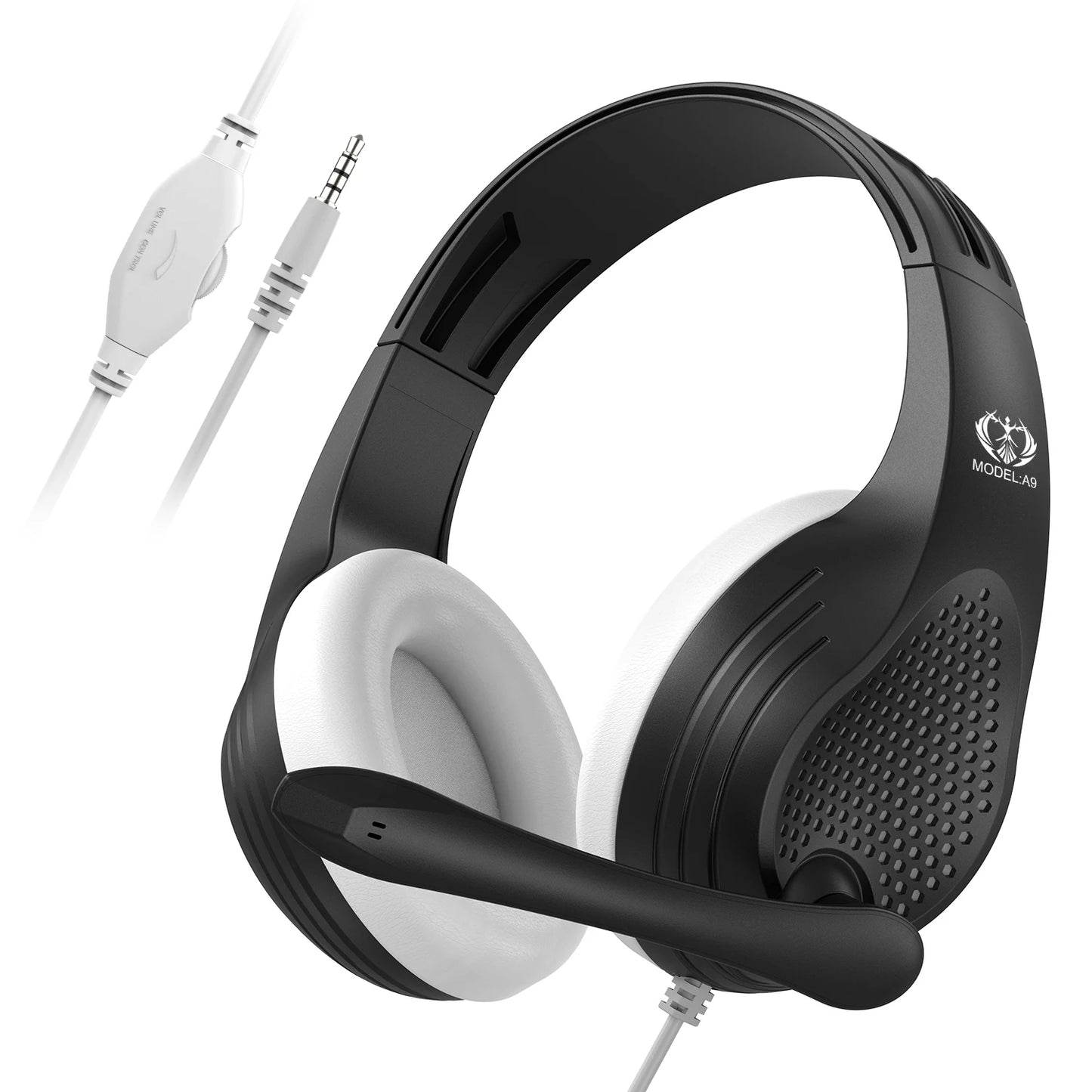 3.5mm Wired Over-Ear Headphones with Mic, Noise Cancelling, Stereo Bass, Soft Earmuffs for Gaming PC/PS4/PS5/XBOX/Laptop/Phone/T A9black United States S8122fb8b39894b23a0311339c554338ex Amrit Store