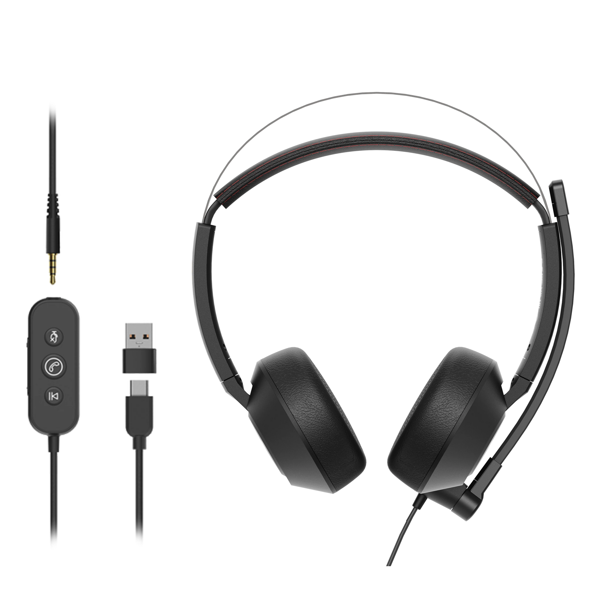 NUROUM Wired Headset AI-based Noise Cancelling USB/Type-C Headset With Microphone,PC Headphone For Pc Laptop With Microphone Double-ear Headset United States S81c71a4a080b46259d0dee514966d5f70 Amrit Store