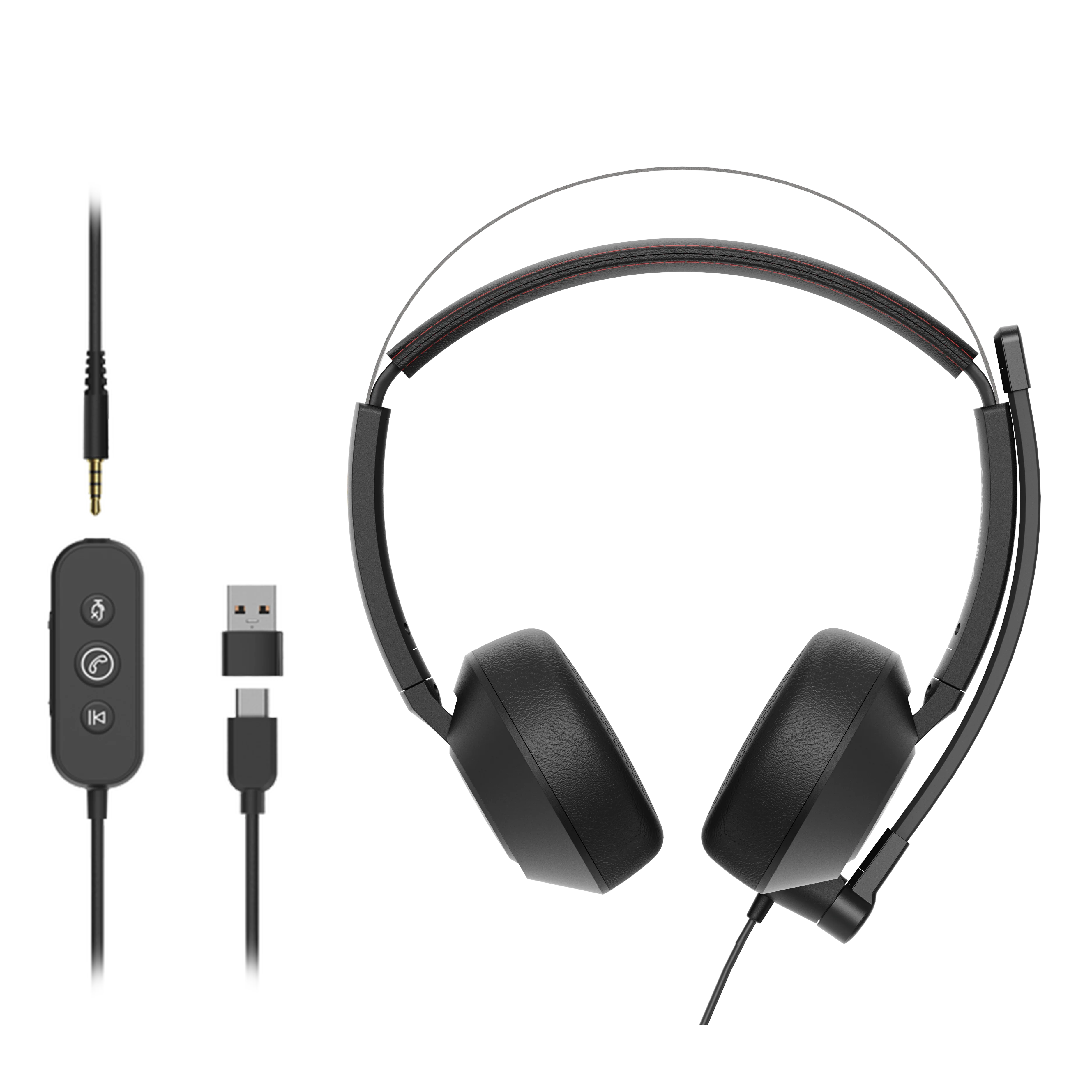 NUROUM Wired Headset AI-based Noise Cancelling USB/Type-C Headset With Microphone,PC Headphone For Pc Laptop With Microphone Double-ear Headset United States S81c71a4a080b46259d0dee514966d5f70 Amrit Store