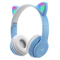 Wireless Headphones Cat Ear Gaming Headset Glow Light Bluetooth-Compatible Helmets Cute Over-Ear Headsets for Kids and Adult S825c5af7cc184aee9dd73dcbc14e949fV Amrit Store