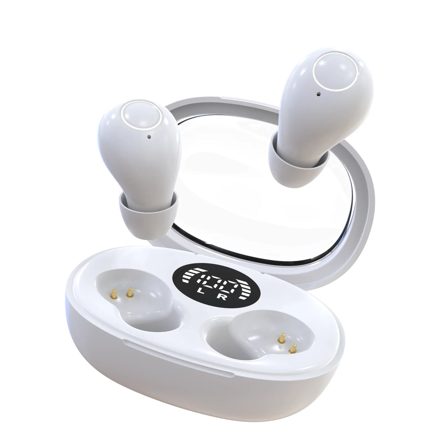 Trendy wireless headphones 5.4 bluetooth headset mini sleep sports invisible earbuds HD HIFI music bass sound quality earphones White United States S82f1e16f96bc43d3a852fd17b1ce56609 Amrit Store
