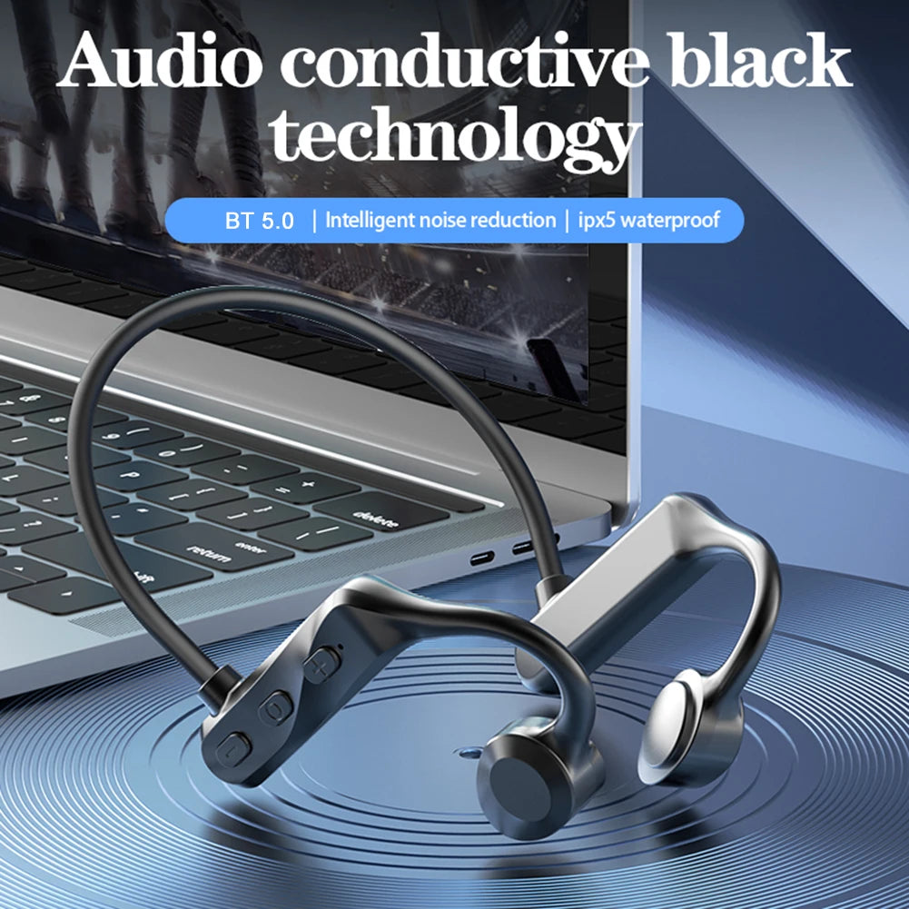 Wireless Headphones Handfree Bone Conduction Headphones Lightweight Bluetooth-Compatible Comfortable To Wear Sport Earphones S831b79d39406467393fe984e0f00de15X Amrit Store