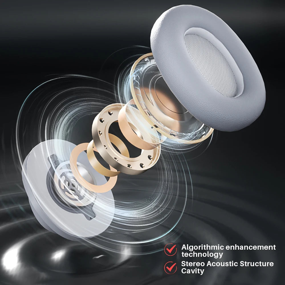 ANC Noise Cancelling Headphones Bluetooth 5.4 Earphone HIFI Stereo Headset 40mm Driver portable Over Ear Headphone 60H Time S89f0037de37e435d8ebddbf66539006fq Amrit Store