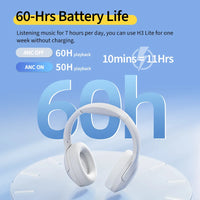 QCY H3 Lite ANC Wireless Headphones Active Noise Cancelling Over Ear Headset Bluetooth 5.3 Earphones 40mm Driver HiFi Sound 60H S89fd300d0328466998daa11af46c86aft Amrit Store