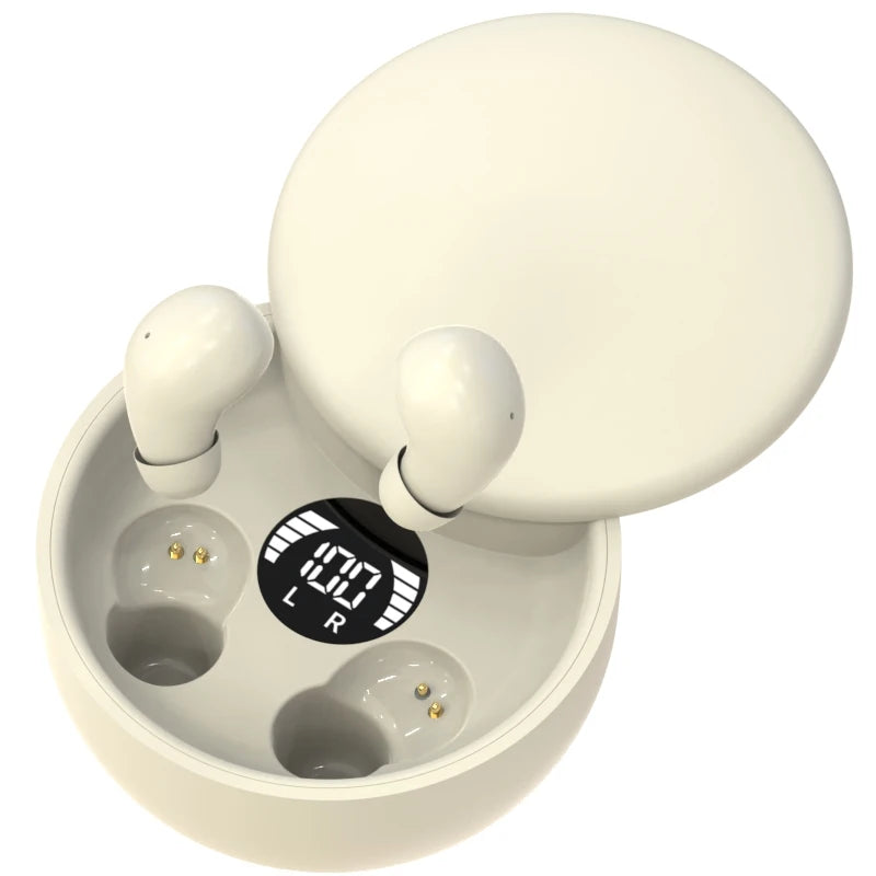 SK26 Bluetooth 5.4 Wireless Earphones Small Earbuds Sleeping Sport Invisible Headphones Bass Sound Quality Headset Sliding Cover Khaki United States S8f8888f6364045d9addececf29423349D Amrit Store
