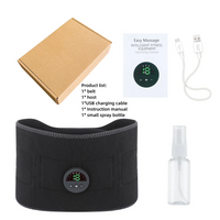 EMS Waist Abdominal Trainer Belt USB Recharge Muscle Stimulator Abs Fat Burn Body Slimming Weight Loss Fitness Massage Black set United States S90c4144d9abd46279479694e53956722e Red, White and Blue Products Store