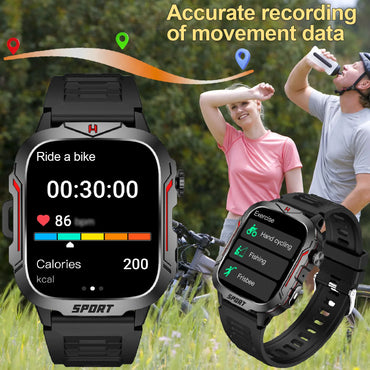 Flashlight Smart Watch for Men/Women, 1.96'' Screen Fitness Tracker with Long Battery Life/ AI Voice Assistant/ Bluetooth Call S9123cda1257f418a9e6251bc9712b5afz Red, White and Blue Products Store