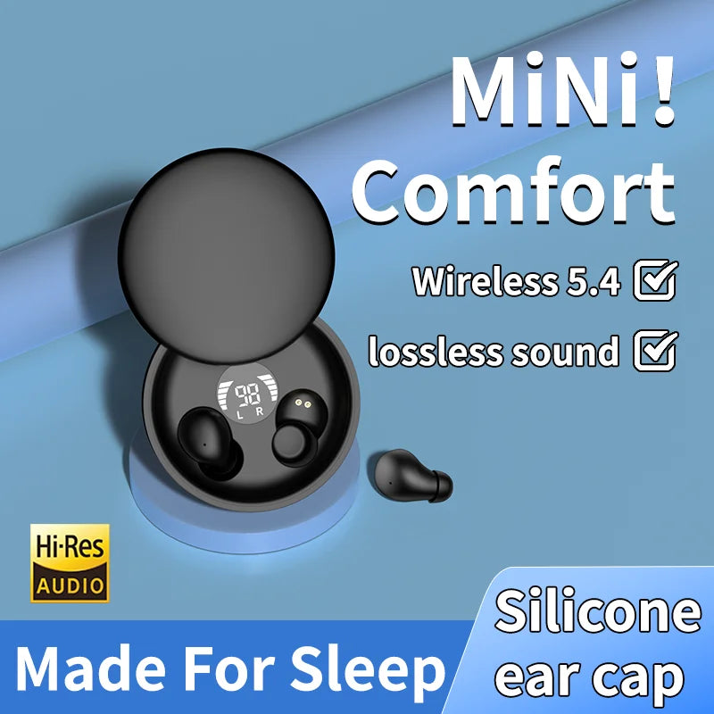 SK26 Bluetooth 5.4 Wireless Earphones Small Earbuds Sleeping Sport Invisible Headphones Bass Sound Quality Headset Sliding Cover S9731b70894da401ab3f17b83e12e065dC Amrit Store