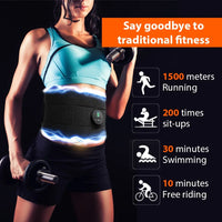 EMS Waist Abdominal Trainer Belt USB Recharge Muscle Stimulator Abs Fat Burn Body Slimming Weight Loss Fitness Massage S973f37de2fc44a0faa73027162542608R Red, White and Blue Products Store