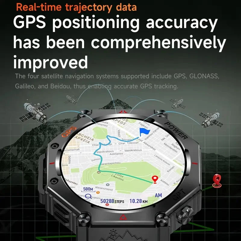 SENBONO GPS Smart Watch Men Built-in GPS Bluetooth Call AI GPT Fitness Tracker Waterproof Military Sports Smartwatch for Men S980303ebe8a84591b26229d129d3c7c2D Red, White and Blue Products Store