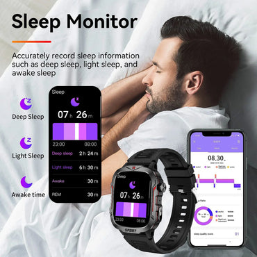 Strong Flashlight Smart Watch for Men/Women, 1.96'' Screen Fitness Tracker with AI Voice Assistant/ Bluetooth Call/ 100+Sports S9ba18030aa144bf58891a85d91ea7457Y Red, White and Blue Products Store