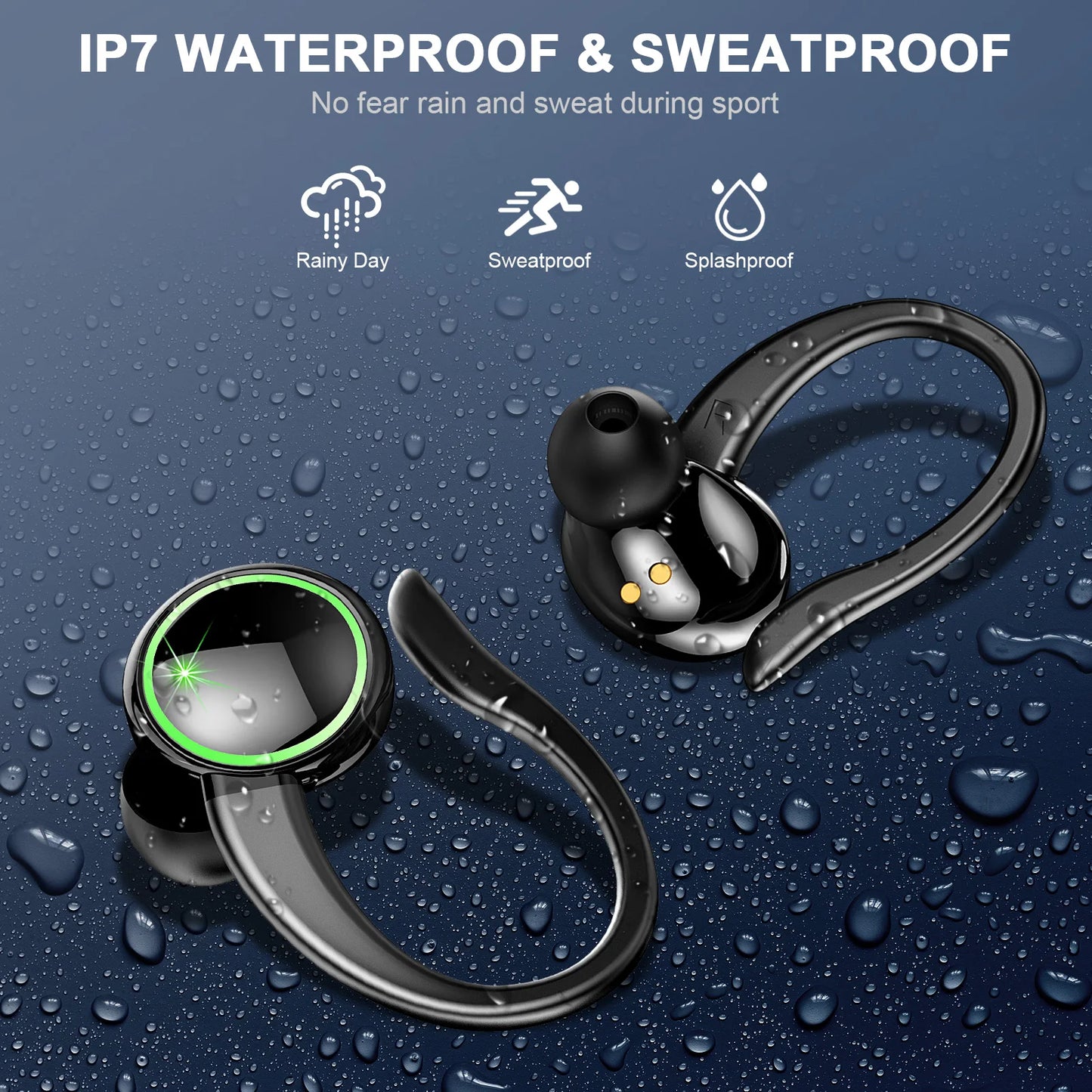 DRSAEC Wireless Earbuds Sports, Bluetooth Headphones 5.3,4 ENC Noise Cancelling Mic, IP7 Waterproof Headset, 50H Playback. S9f0c8dfa1fa540f1a7e5595a8212605dc Amrit Store