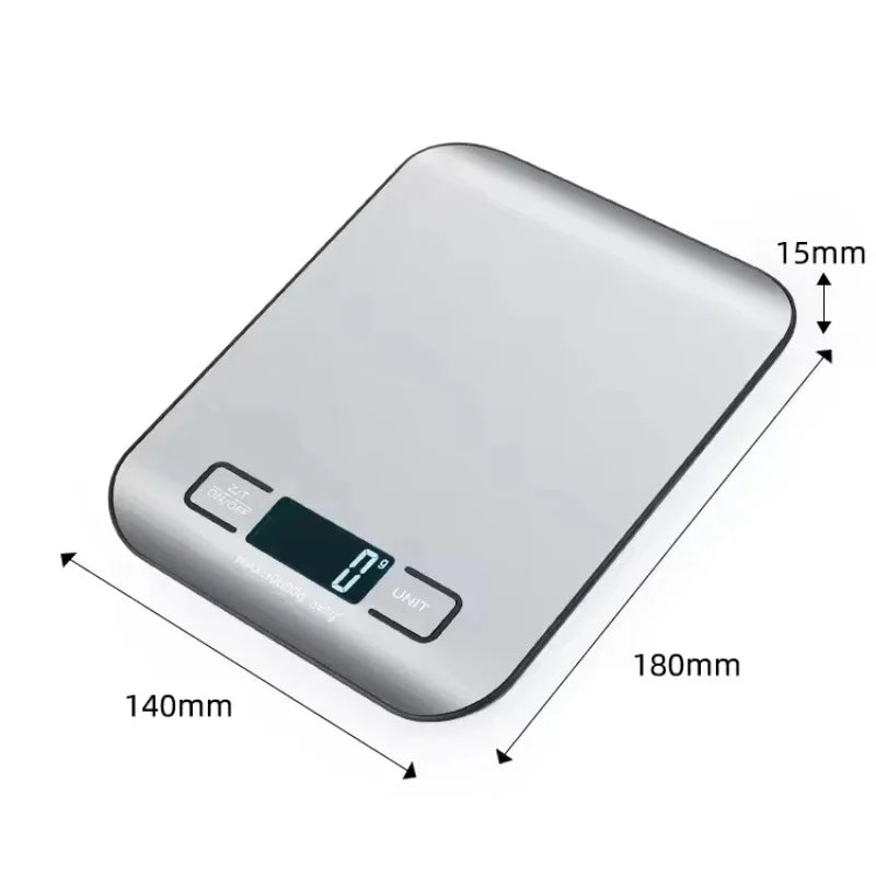 Digital Kitchen Scale LED Display 5kg/1g Stainless Steel Panel Electronic Scales Home Jewelry Food Snacks Weighing Baking Tools S9fe6941143f7462a844306d1d3a17fd8g Amrit Store