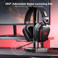 Redragon H868 3-Mode Wireless RGB Gaming Headset 7.1 Surround Sound 40 mm Drivers Noise-canceling Microphone Over-Ear Headphones Sa04b7e0d98c043e2824ac221ccbfcd1aH Amrit Store