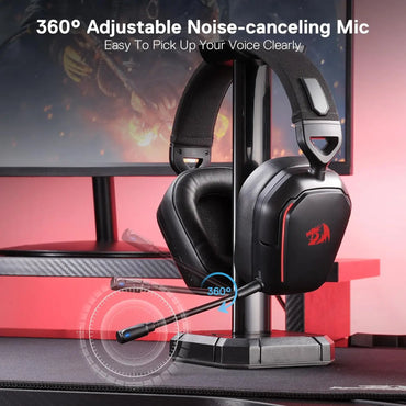 Redragon H868 3-Mode Wireless RGB Gaming Headset 7.1 Surround Sound 40 mm Drivers Noise-canceling Microphone Over-Ear Headphones Sa04b7e0d98c043e2824ac221ccbfcd1aH Amrit Store