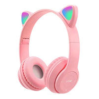 Wireless Headphones Cat Ear Gaming Headset Glow Light Bluetooth-Compatible Helmets Cute Over-Ear Headsets for Kids and Adult Pink Sa1d83b9299474010ae1a6e655b52b3b8W Amrit Store