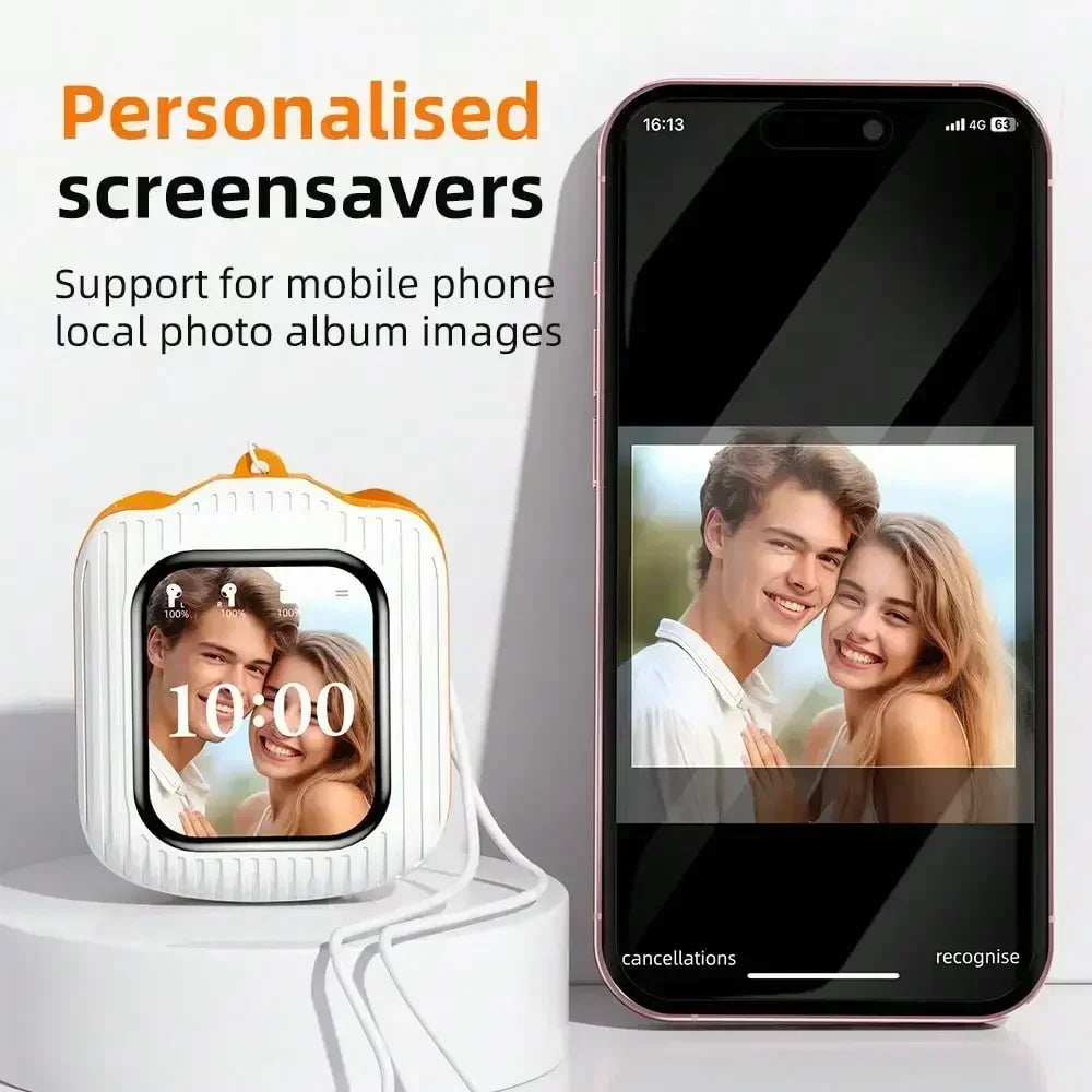 Intelligent wireless touch screen multifunctional earphones ENC noise cancelling Bluetooth earphones can be plugged into TF card Sa246535fd6654e1f9b59ed93b94eae93K Amrit Store