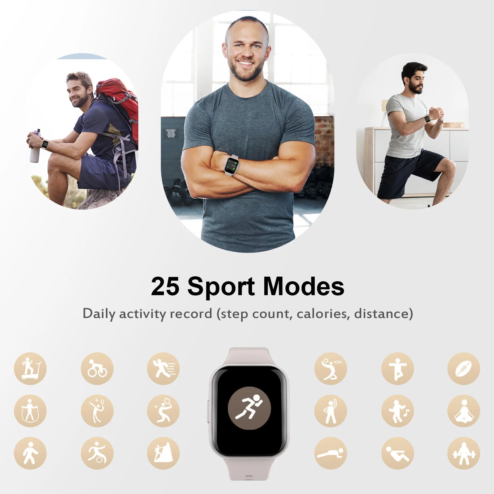 Smart Watch, Fitness Tracker Watch for Men Women, 1.69'' Touch Smartwatch Fitness Watch with Pedometer/Sleep Monitor. Sa9678c7b15c2411896764836b3e24787G Red, White and Blue Products Store