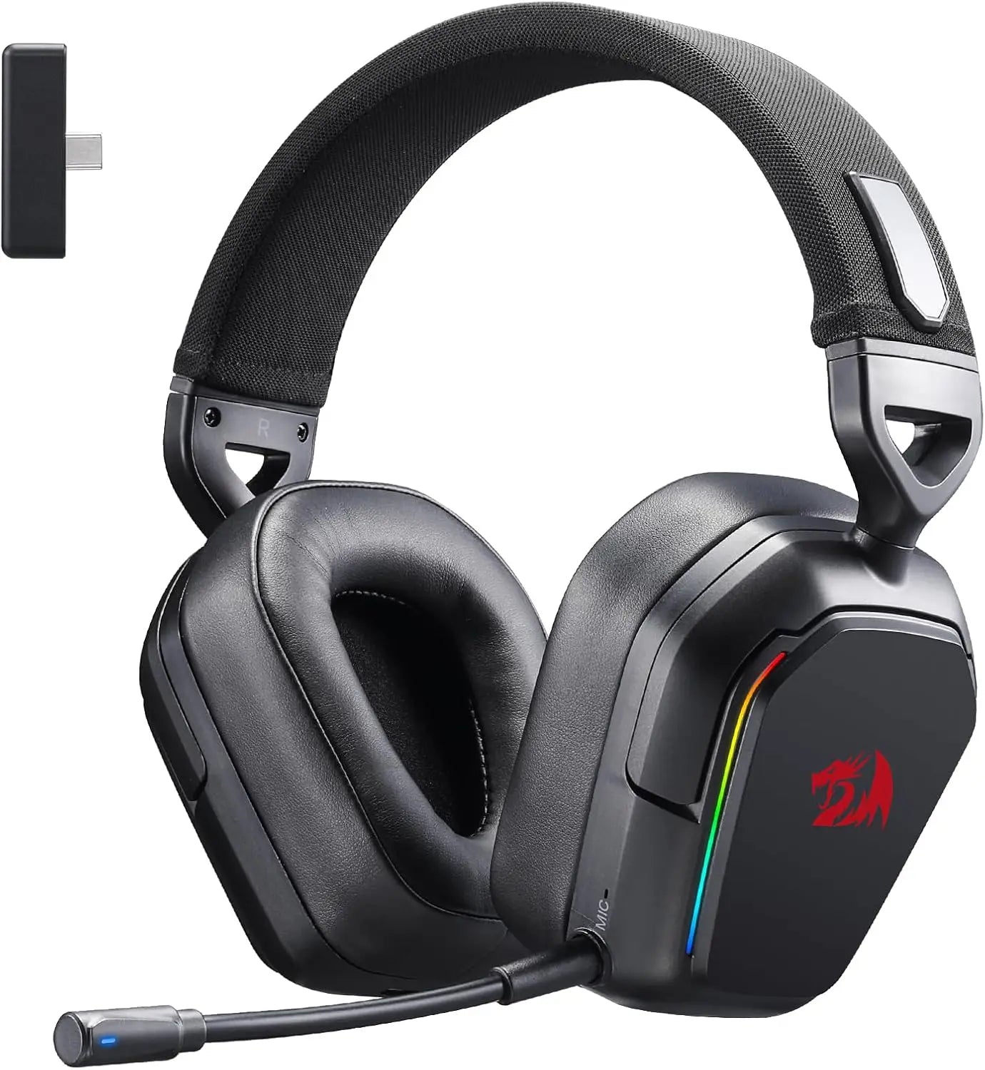 Redragon H868 3-Mode Wireless RGB Gaming Headset 7.1 Surround Sound 40 mm Drivers Noise-canceling Microphone Over-Ear Headphones black Sae0fe56d549b49d693d3a94a05b9c8a3b Amrit Store