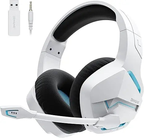 BINNUNE BW01 Wireless Gaming Headset with Mic for PC PS4 PS5 2.4G Bluetooth USB Gamer Headphones with Mic for Laptop Computer WHITE Safbbe3d652334db7b413c37cfb2662784 Amrit Store