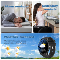 2025 Smart Watch for Men Women Round HD Screen: Long Battery Life (180mAh) Fitness Tracker Step Counter Distance & Alarm Clock Sb02554a3f08d465bb59dff7045adc758u Red, White and Blue Products Store