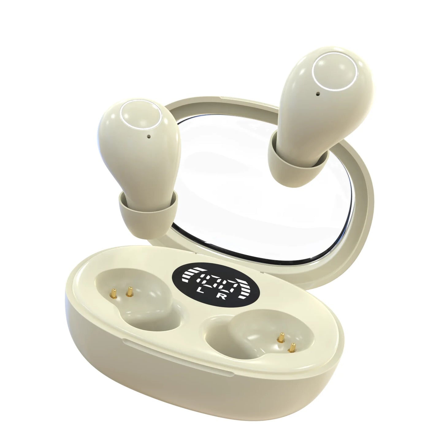 Trendy wireless headphones 5.4 bluetooth headset mini sleep sports invisible earbuds HD HIFI music bass sound quality earphones Khaki United States Sb1f0296bebf44bc999f138d0791c35e1y Amrit Store