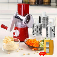 Manual Rotary Vegetable Cheese Grater & Slicer - 3 Interchangeable Drums with Suction Cup Base for Kitchen Food Prep black Sb48c3bcf27bf4388a13c5911755652a81 Amrit Store
