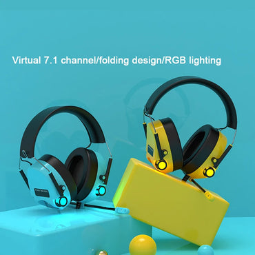 AJAZZ H10-Wired e-sports headset advanced passive noise cancellation, 7.1 surround sound, ultra-clear foldable headset-RGB Sb7a36222bd2a441daa24f8ae9be56c02m Amrit Store