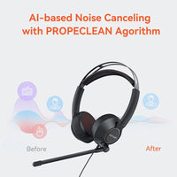 NUROUM Wired Headset AI-based Noise Cancelling USB/Type-C Headset With Microphone,PC Headphone For Pc Laptop With Microphone Sb7a82fa5065e47b584003c2f55d4f0b4x Amrit Store
