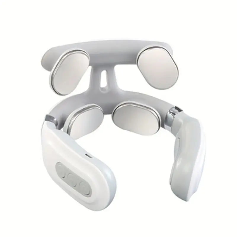 Four heads Adjustable USB Charging Neck Massager Heating Function Breathing Light For Neck Pain Relief And Relaxation WHITE United States Sb9a5c8aa6bd0418f8ba33ed85bef9b23w Red, White and Blue Products Store