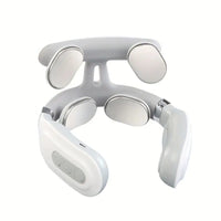 Four heads Adjustable USB Charging Neck Massager Heating Function Breathing Light For Neck Pain Relief And Relaxation WHITE United States Sb9a5c8aa6bd0418f8ba33ed85bef9b23w Red, White and Blue Products Store