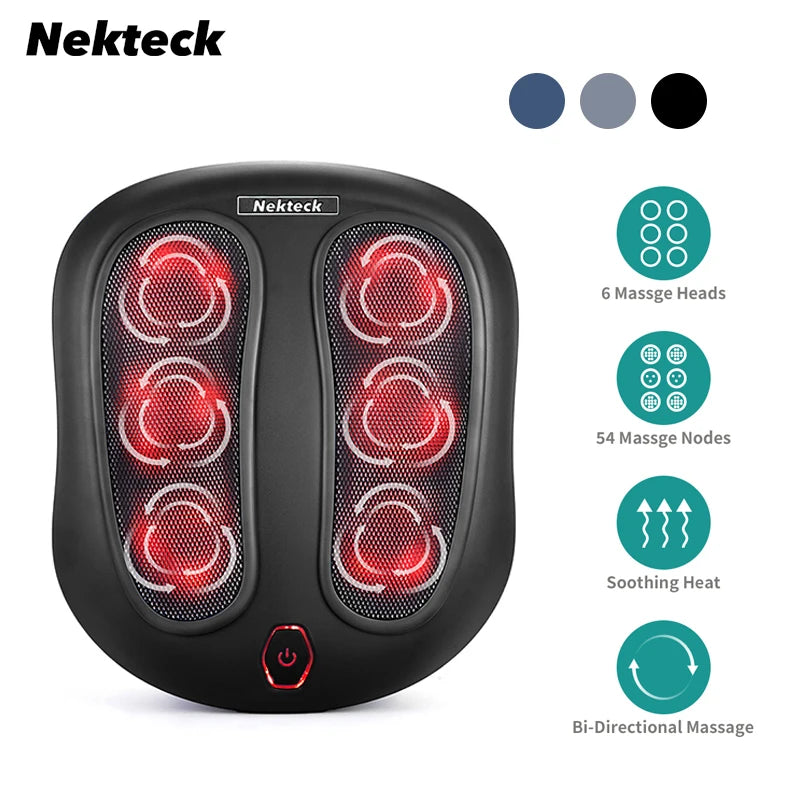 Nekteck Electric Foot Massager with Heat Compress Deep Kneading Shiatsu Massage Heel Sole Point Relieve Muscle Tiredness Sbb1bb9ac823c4bef8a6400f32bae81a3D Red, White and Blue Products Store