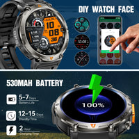 EIGIIS KE3 2025 New Bluetooth Call smartwatch for men Full Touch Screen With Health Monitor heart rate Flashlight Smart watch Sd25b708527e243dc83e2bf26d7d8c954M Red, White and Blue Products Store