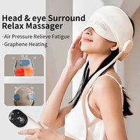 Electric Airbags Head Massager Eye Massager Heat Compression Graphene Heating Air Pressure for Relax Improve Sleep Stress Relief Sd3803e256836404683026bf092539db4L Red, White and Blue Products Store
