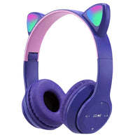 Wireless Headphones Cat Ear Gaming Headset Glow Light Bluetooth-Compatible Helmets Cute Over-Ear Headsets for Kids and Adult Sd3c6a76a96e442e7a22cc8964c7b739dr Amrit Store