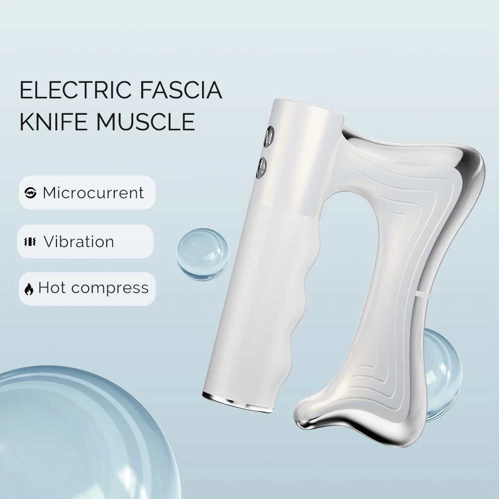 Electric Fascia Scraper Micro Current Compression Muscle 10500RPM Vibration Relaxation Massager Body Shaping Massage Knife Sd564d709063148fc8138c2d9d120c96aF Red, White and Blue Products Store