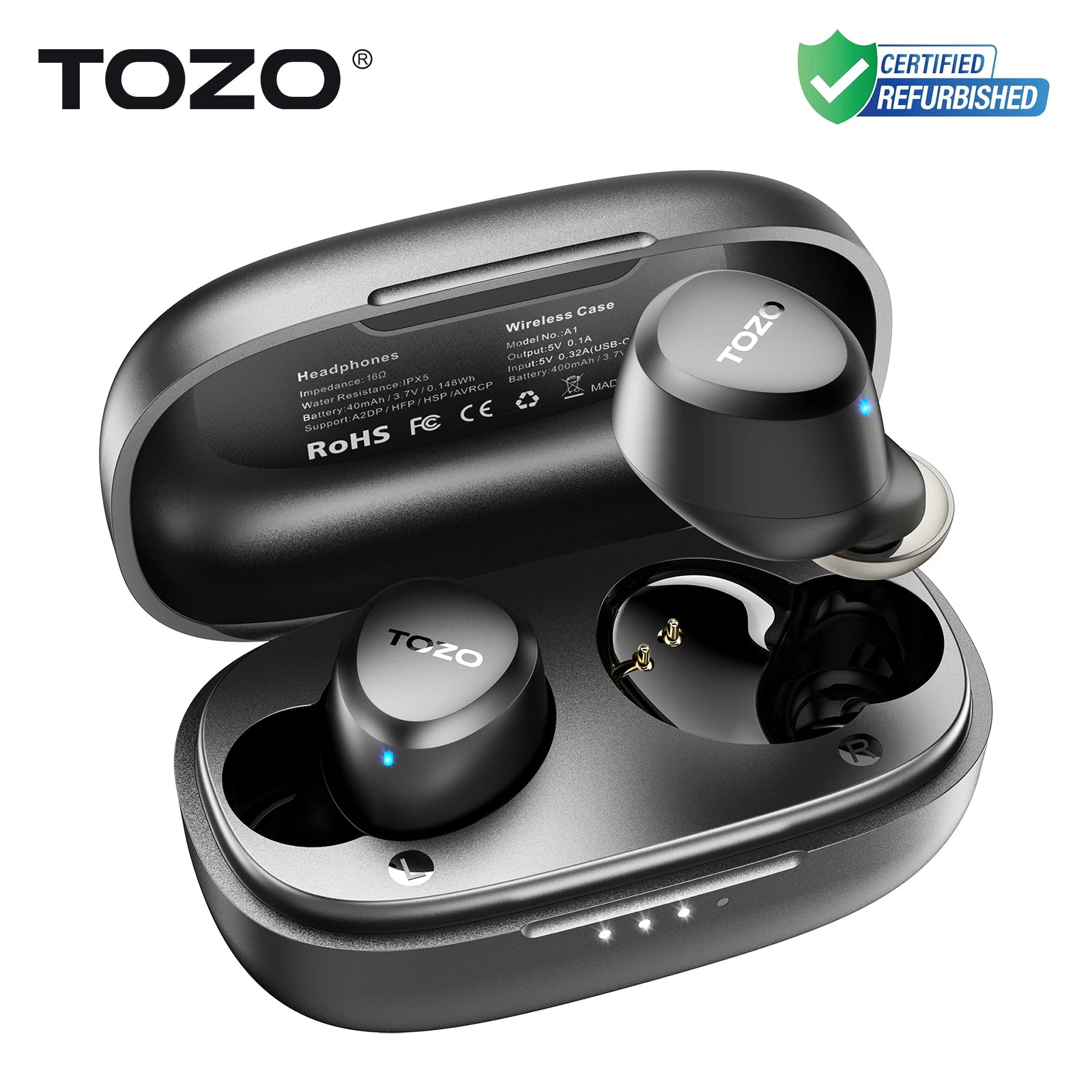Refurbished TOZO TWS Earbuds in-Ear Wireless Bluetooth Headsets with With Mic Touch Control Sport Waterproof for Iphone Android black United States Sd647645fcab34c7d99f4df3bb1a57347d Amrit Store