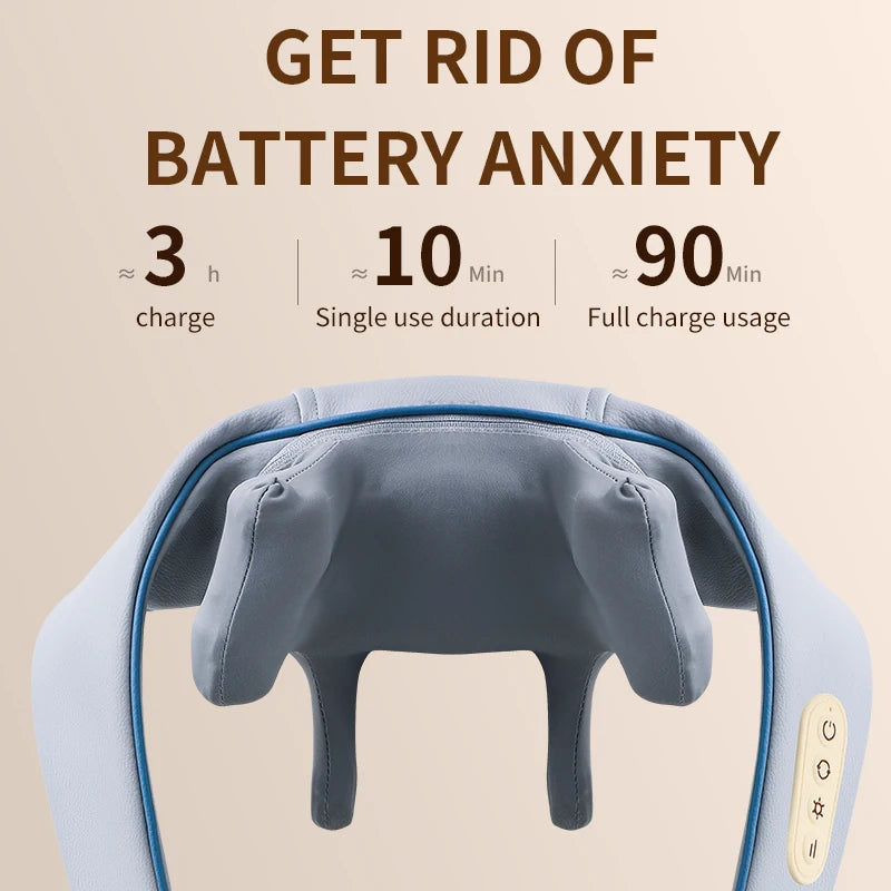Heated neck and shoulder massager, finger pressure kneading massager, USB charging, gift for parents Sd8feb6d989964f9485f2f251ed83794bd Red, White and Blue Products Store