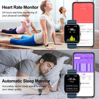 Smart Watch, 1.85" Smartwatch for IP68 Waterproof, 110+ Sport Modes, Fitness Activity Tracker, Heart Rate Sleep Monitor. Sdb12e298cd2a472188062a56249164ee3 Red, White and Blue Products Store