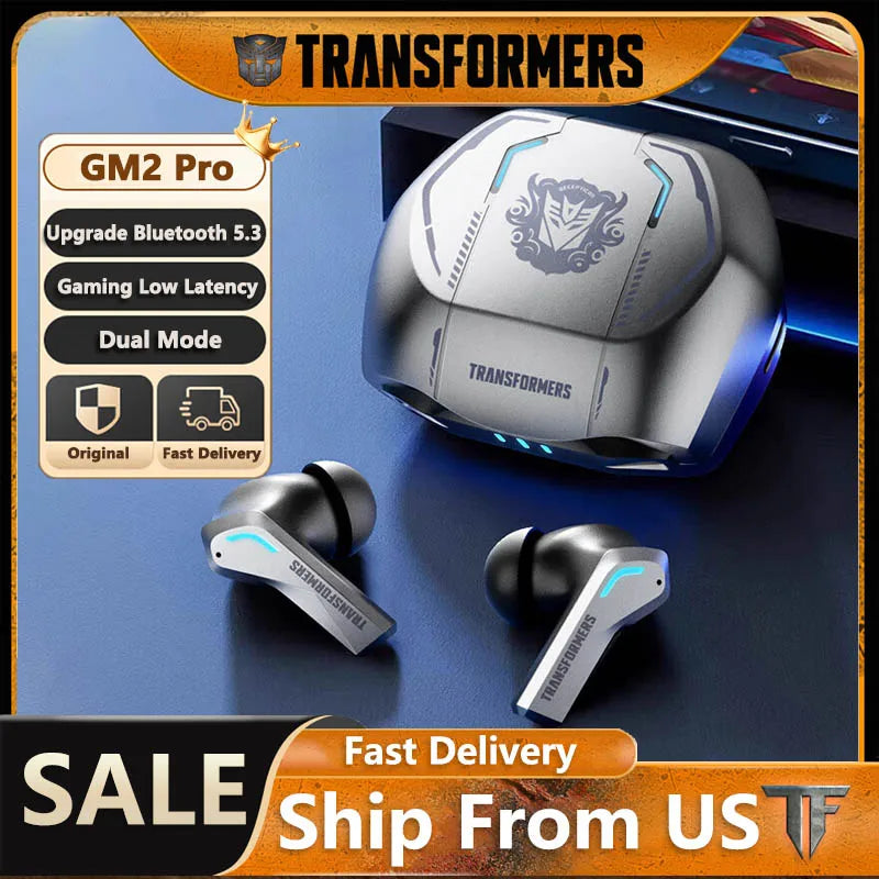 Ship From US Transformers TF-T06 Bluetooth Earphones Gaming Headset Low Latency with Mic Headphones HD Call Wireless Earbuds Sdb4da27984fa4cf9979d6c38d63e12f5m Amrit Store