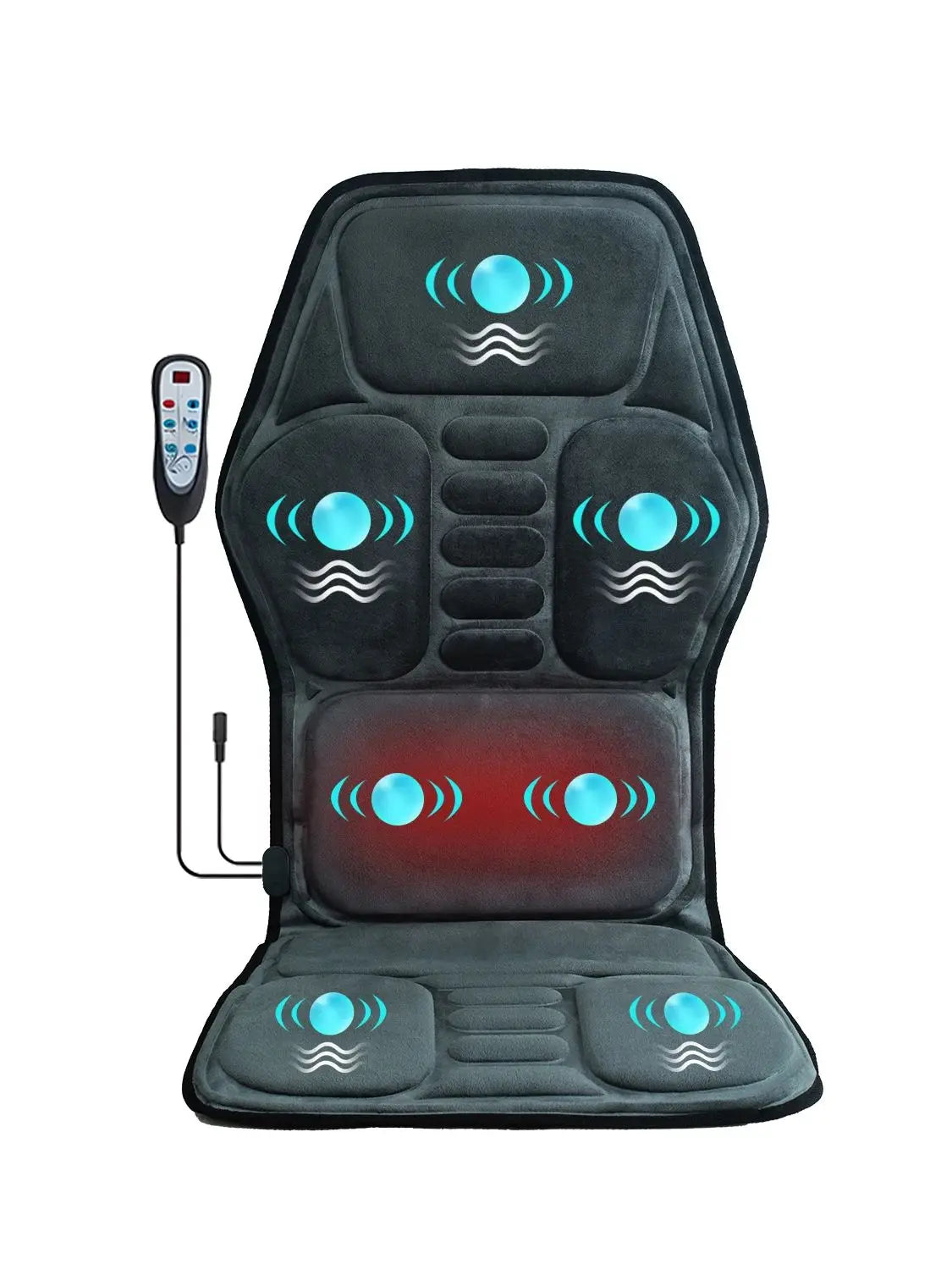 Massage Seat Cushion With Heating, Full Body Vibration, Back Massage Chair Cushion For Men & Women, Use at Home Office Car, Gift Grey US Plug United States Sdb628f9386744f179bc942108cc59696N Red, White and Blue Products Store